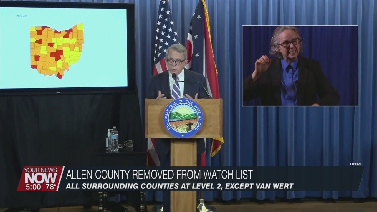 Allen County removed from "watch list," DeWine asks for bar and restaurant restrictions